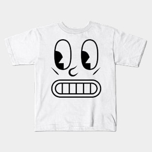 Black Surprise Emoji Kids T-Shirt